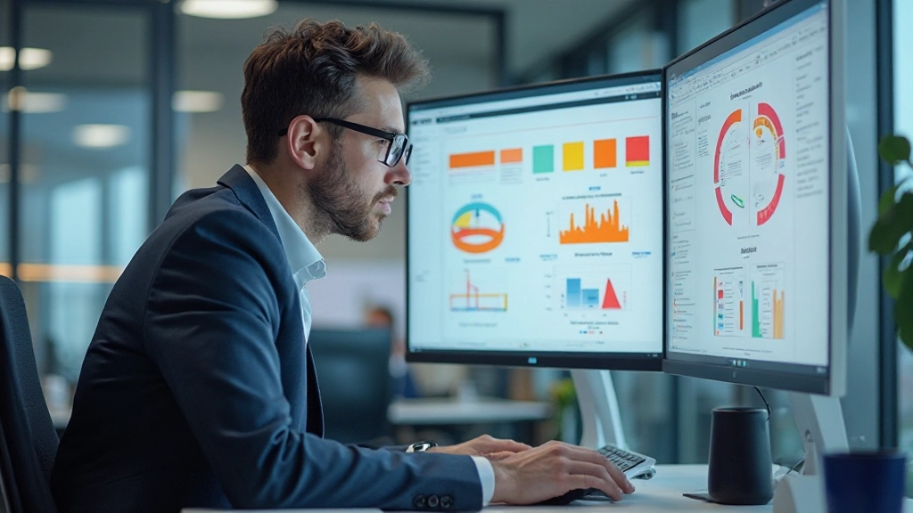 UX designer die gebruikerstestings uitvoert met behulp van heat maps en analytics op monitor